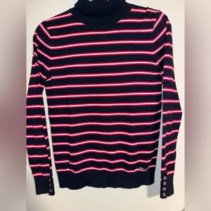 Tommy Hilfiger Red White & Navy long sleeve turtleneck